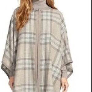 Ralph lauren  Gray Plaid Poncho